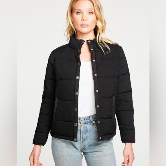 CHASER Black Heirloom Wovens Quilted Puffer Jacket Shacket Size Small - Picture 4 of 10